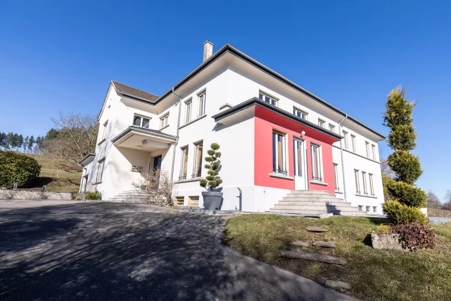 Façade de la Villa proche d'Épinal - Arrière-Cour immobilier, agence immobilière dans les Vosges