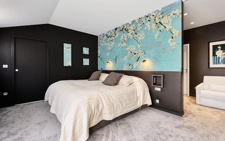 Chambre de l'appartement haut de gamme à Besançon à vendre - Arrière-Cour, agence immobilière spécialisée dans le Doubs