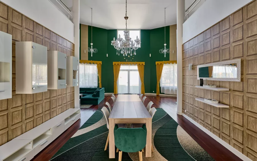 Pièce de vie de la villa d’architecte à Venoy à vendre - Arrière-Cour, agence immobilière spécialisée à Auxerre