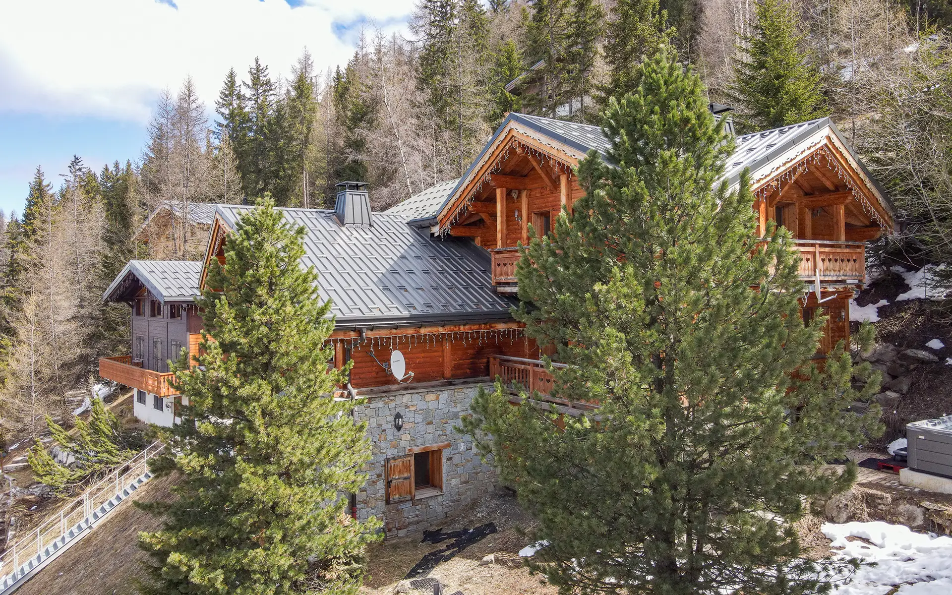 Chalet lumineux - chalet d'exception à la Plagne à vendre - Arrière-Cour, agence immobilière spécialisée dans en Savoie