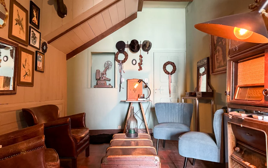 Salon lumineux de la maison de maître à Passavant-la-Rochère à vendre - Arrière-Cour, agence immobilière spécialisée en Haute-Saône