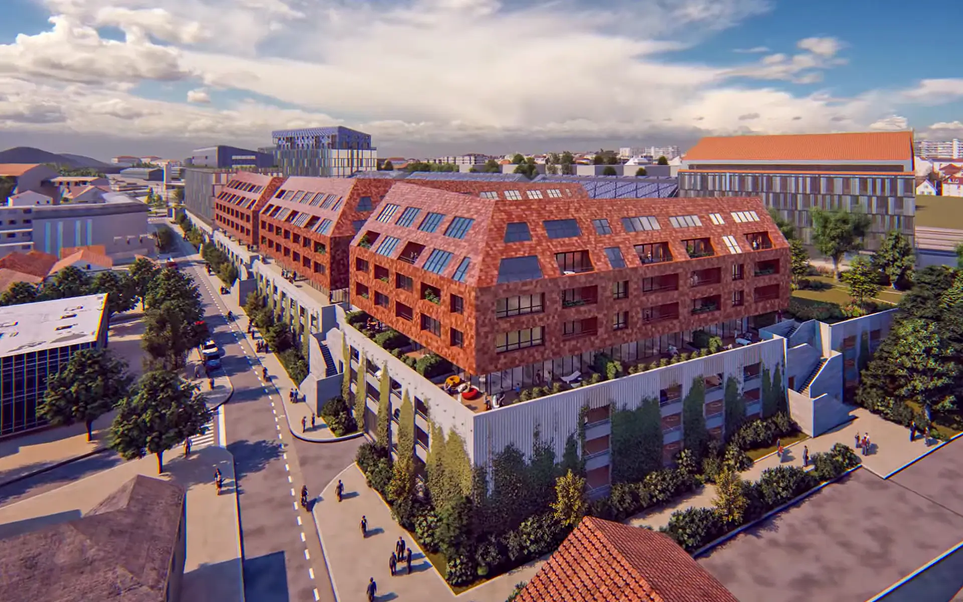 Façade de l'appartement haut de gamme à Besançon Chaprais à vendre - Arrière-Cour, agence immobilière spécialisée dans le Doubs