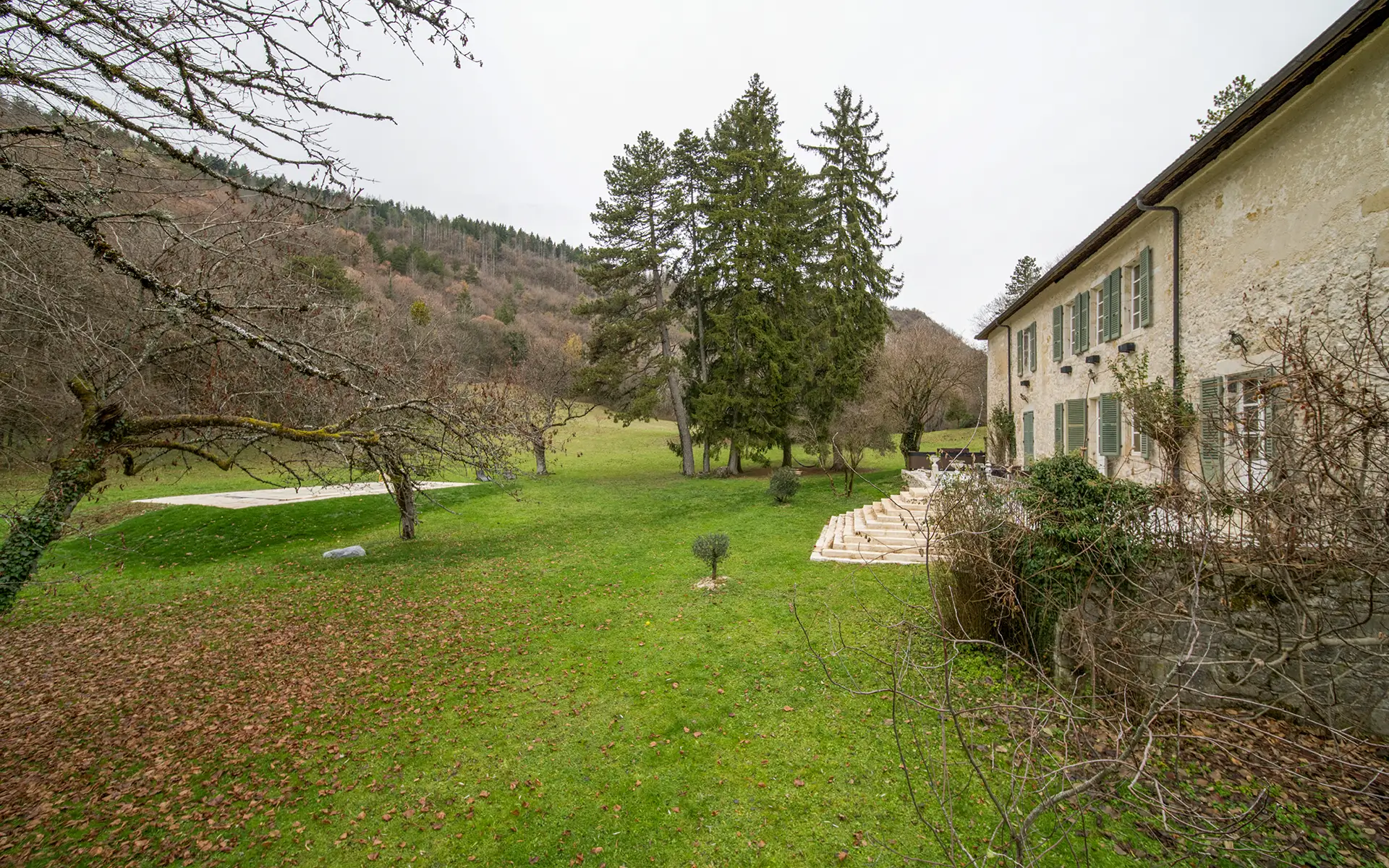 Terrain du château Millénaire aux portes de Genève et du Pays de Gex à vendre - Arrière-Cour, agence immobilière spécialisée dans le Pays de Gex