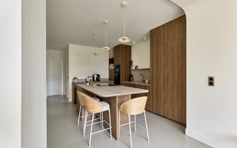 Cuisine de la maison de ville aux Chaprais à Besançon à vendre - Arrière-Cour, agence immobilière spécialisée dans le Doubs