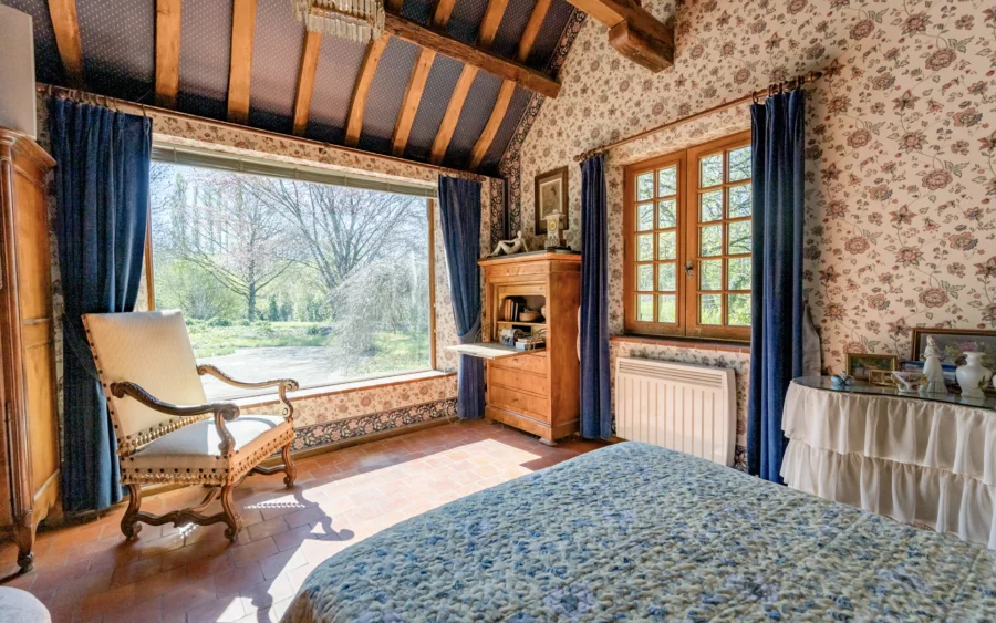 Chambre de la maison en ossature bois à Assenay à vendre - Arrière-Cour, agence immobilière spécialisée dans l'Aube