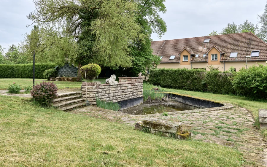 Verdure de la maison de maître rénovée à Roppe à vendre - Arrière-Cour, agence immobilière spécialisée dans le Territoire de Belfort